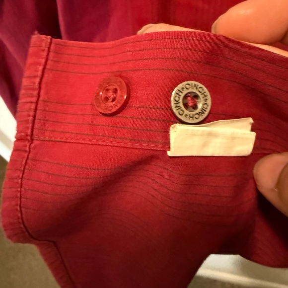 Cinch Men’s Red Casual Button Down Shirt size L - Picture 6 of 8